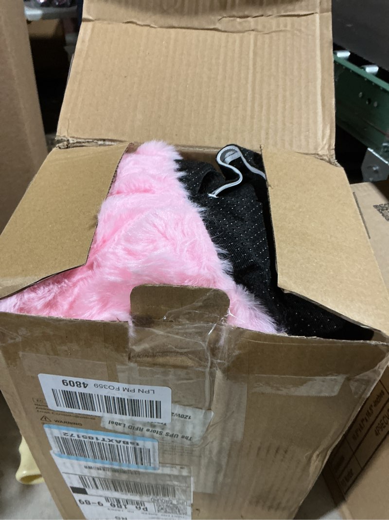 Condition photo showing item condition for MEGO Fluffy Faux Rabbit Fur Bean Bag Chair Cover(No Filler), Soft Plush Shaggy Striped Stuffed Anima