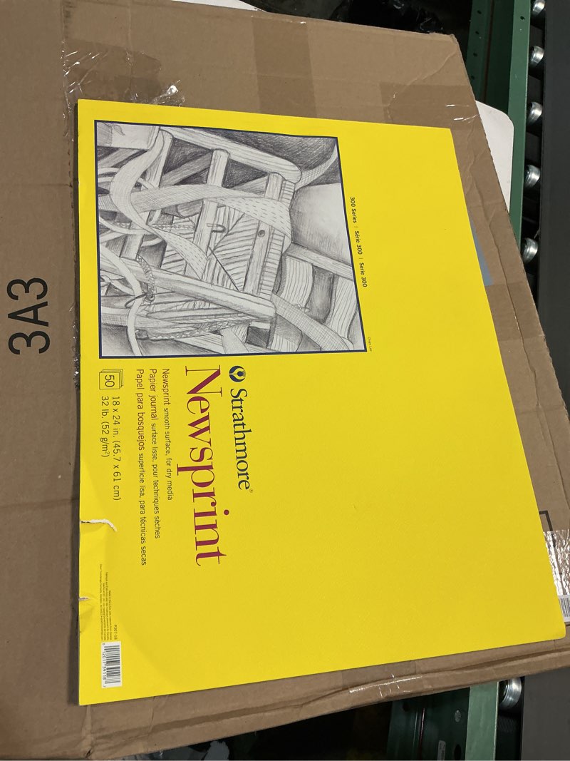 Condition photo showing Good Condition for strathmore smooth newsprint paper pad 18"x24"-50 sheets -307018 18x24 smooth 50 sheets