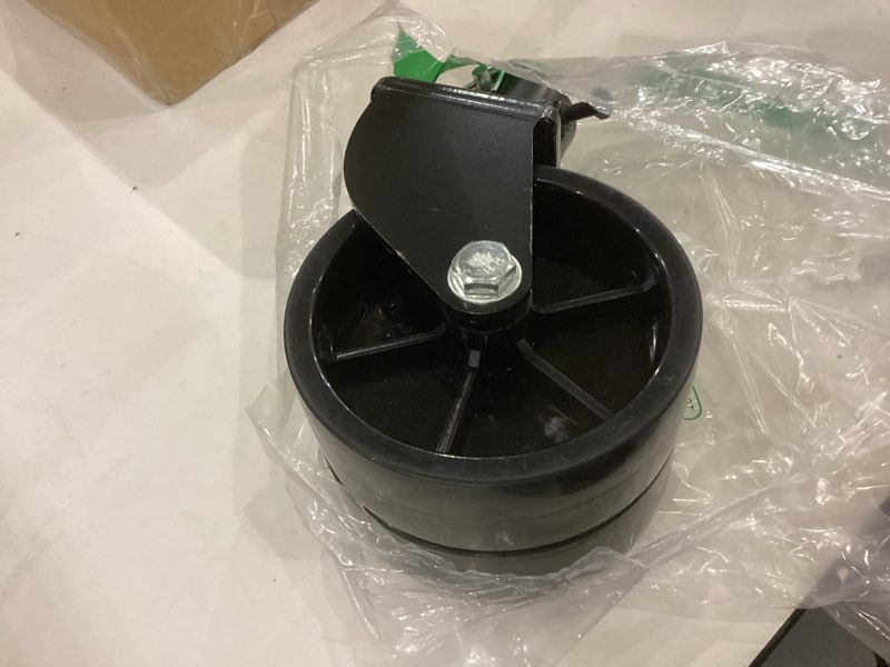 Condition photo showing As Is for Dual 6-Inch Trailer Jack Wheel Replacement with Pin Tongue Jack Wheel Hitch Utility Replacement Parts Trailer Wheel Jack 2000lb Capacity 2000lbs Double Wheel with Stand