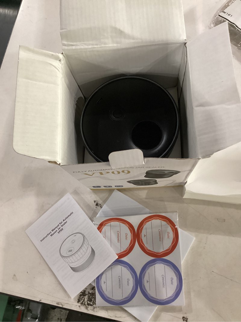 Condition photo showing Good Condition for 2026 upgraded mason jar vacuum sealer, electric vacuum sealer for regular mouth and wide mouth canning jars, fully automated and portable black