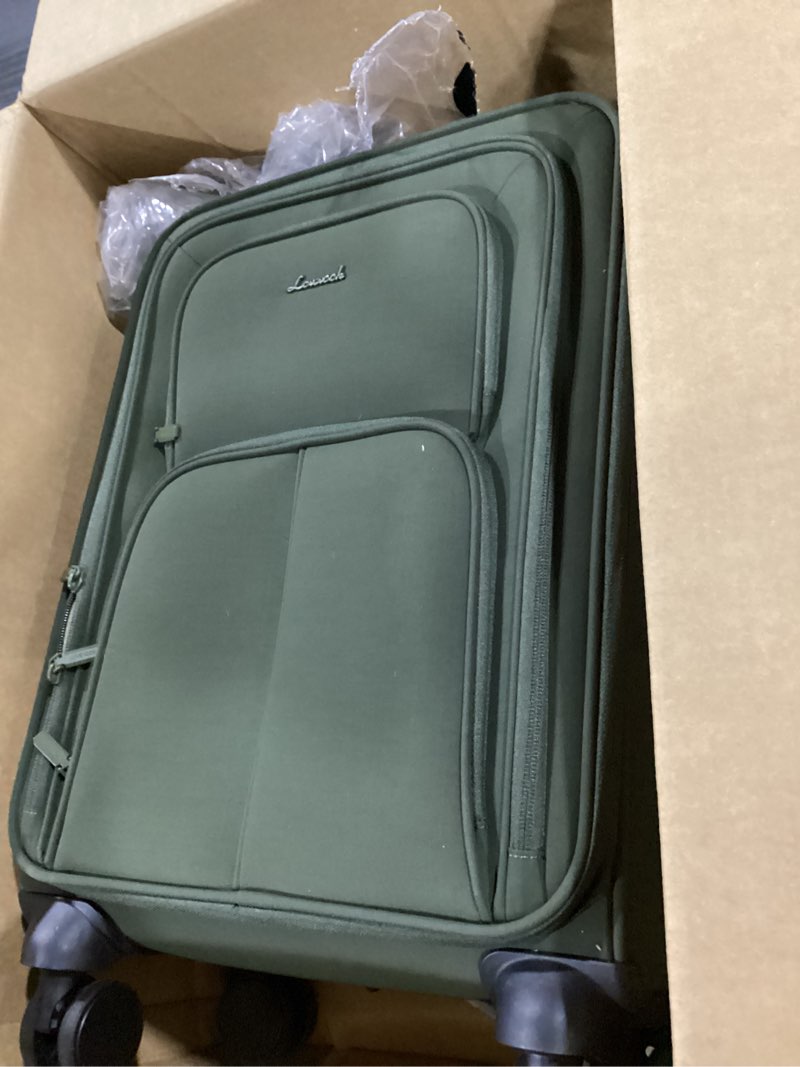 Condition photo showing Good Condition for lovevook carry on luggage 22x14x9 airline approved, 22 inch softside suitcases with spinner wheels, lightweight carry-on suitcase with tsa lock for women men, large luggage for travel business trip