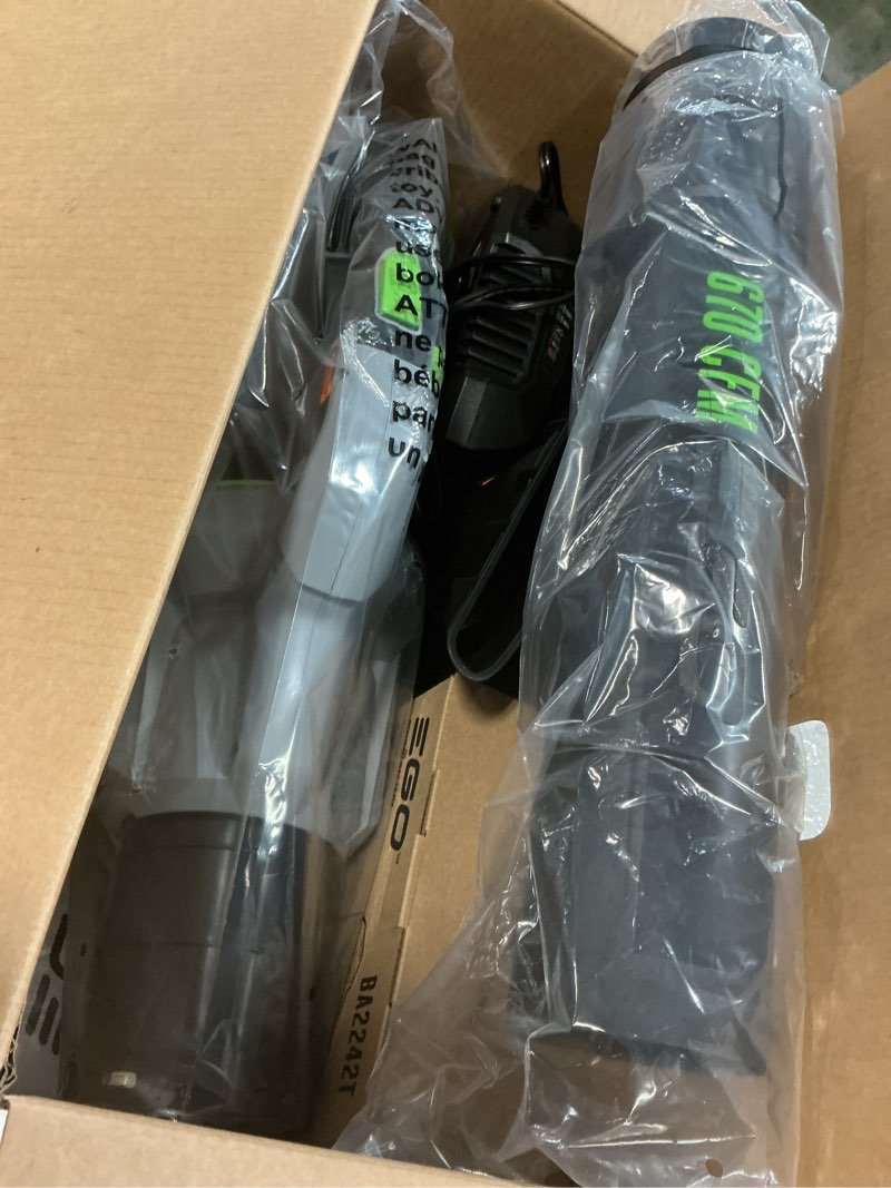 Condition photo showing Good Condition for ego power+ 56-volt 670-cfm 180-mph battery handheld leaf blower 4 ah (battery and charger included)
