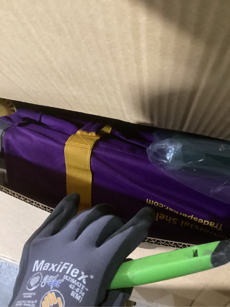 Condition photo showing Good Condition for Tradesparker 8x8 Pop Up Canopy Tent,Commercial Movable Canopy with ApexCore LED & Rugged Casters-Instant Easy Setup Shelter Canopies with Weight Bags & Stakes for Oudoor Events Markets Vendors,Black 8x8 Black