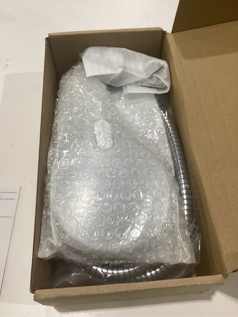 Condition photo showing New/Like New for high pressure shower head with handheld,8-settings handheld shower head with on off switch,79-inches extra long hose and built-in power wash to tub,wall&tile,adjustable brackets,silver