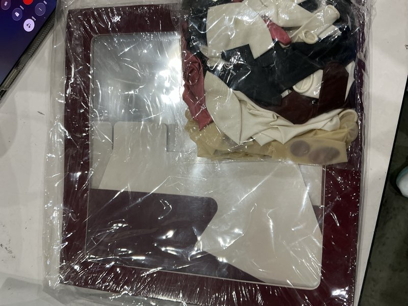 Condition photo showing Good Condition for maroon themed 2026 graduation decorations set - balloons boxes with letters 2026 grad so proud of you - complete party supplies for high school & college celebrations