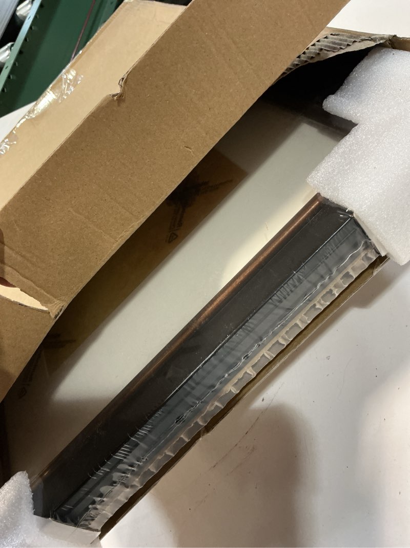 Condition photo showing New/Like New for 12x16 black picture frame, 12 x 16 vintage photo frame with plexiglass, antique style picture frames for wall & tabletop, display poster 8.5x11 with mat or 12x16 without mat, black with gold trim