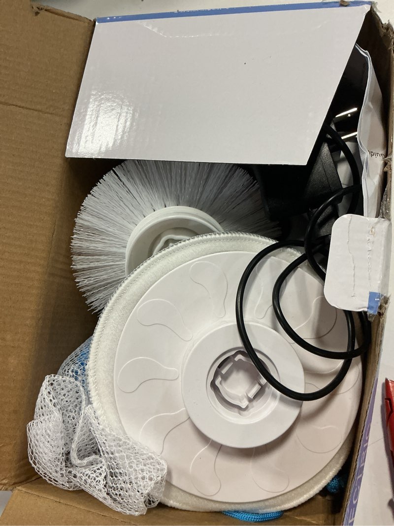 Condition photo showing Good Condition for electric spin scrubber, bathroom shower electric scrubber for cleaning tub/tile/floor/sink/window, power cleaning brush rechargeable cordless with 4 replaceable cleaner brush heads 01 classic grey