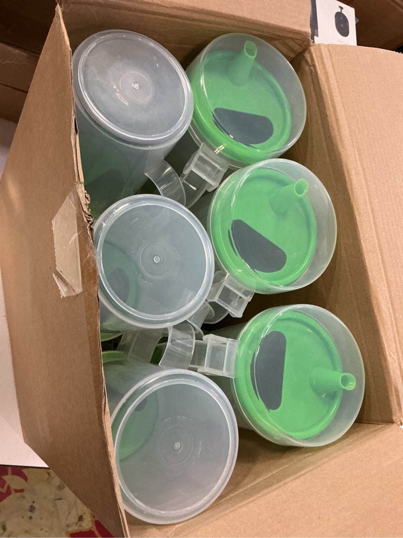Condition photo showing Good Condition for Newtay 12 Pack Early Learning Kids Easy Pouring Mini Pitchers Clear Plastic Pitcher with Lid and Han