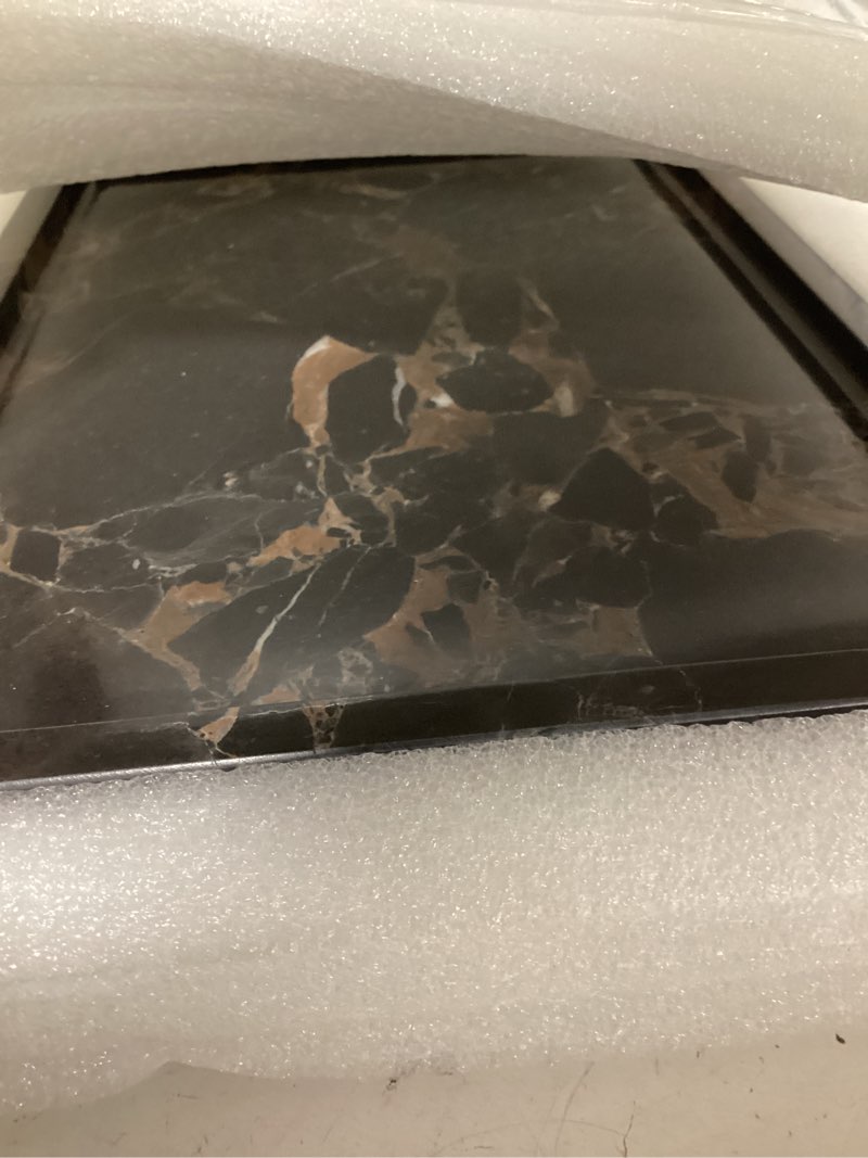 Condition photo showing Good Condition for 100% natural marble serving tray luxury calaccata viola marble storage tray for home decor stone tray for bathroom/kitchen/vanity/dresser,plate holder for tissues, candles, towel 12" x 8" x 0.7" marble tray-athens gold