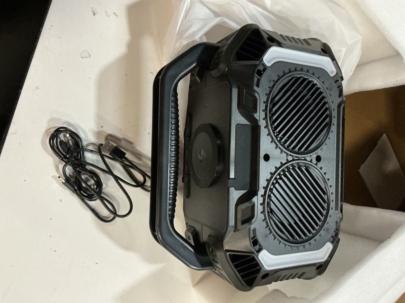 Condition photo showing Good Condition for Wilody Speakers Bluetooth Wireless, 100W Loud Outdoor Speaker with Bass, IPX7 Waterproof Floatable, 20H Playtime, RGB Light, Portable Speaker with TWS for Work, Outdoor, Garage, Camping (Black)