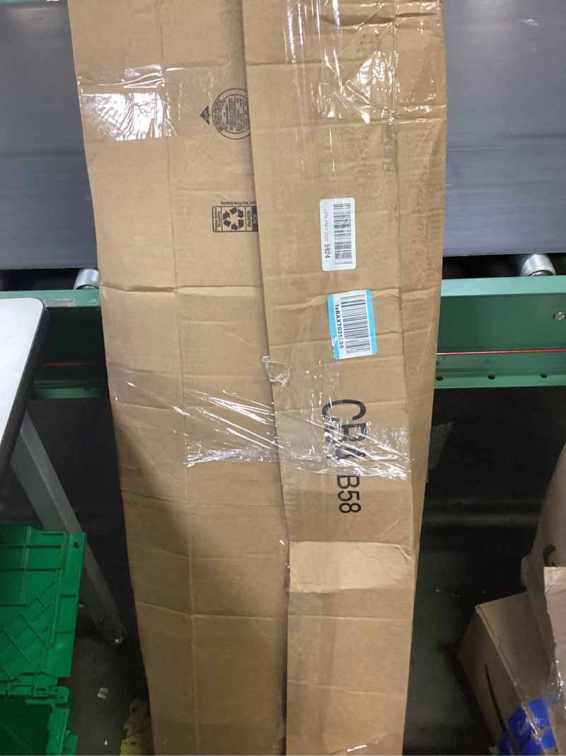 Condition photo showing New/Like New for classic ironing board 43" x 13" w/with iron rest | full metal construction| height adjustable | heat & scorch resistant fabric | anti-skid feet | easy to fold (dark grey)