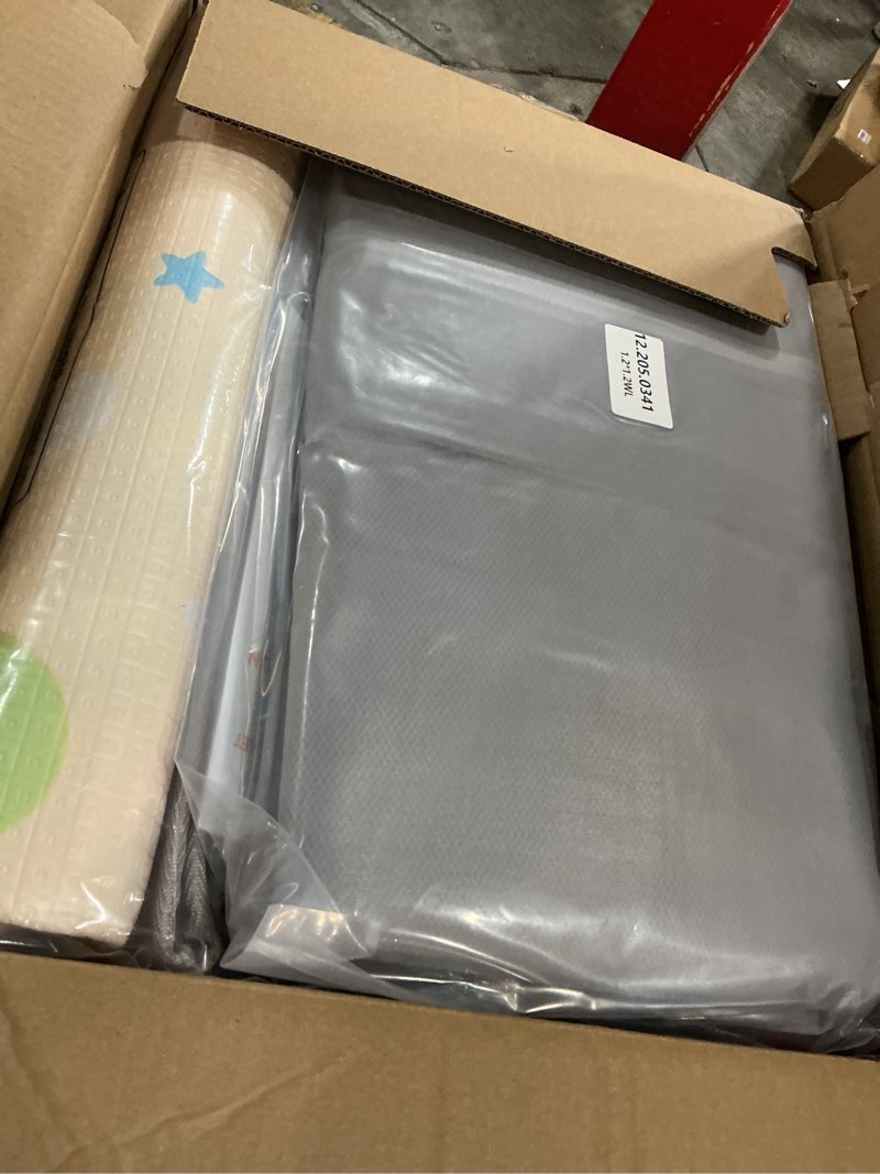 Condition photo showing New/Like New for baby playpen with mat, 50x50 inch playpen with mat waterproof for babies and toddlers play pen playards safety gate fence active center indoor dark grey + mat 50x50 inch