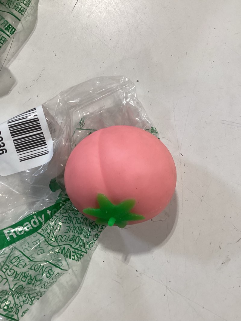 Condition photo showing Good Condition for peach squishy, peach squishies slow rising realistic peach shaped fruit squeeze stress ball relief toy (pink)