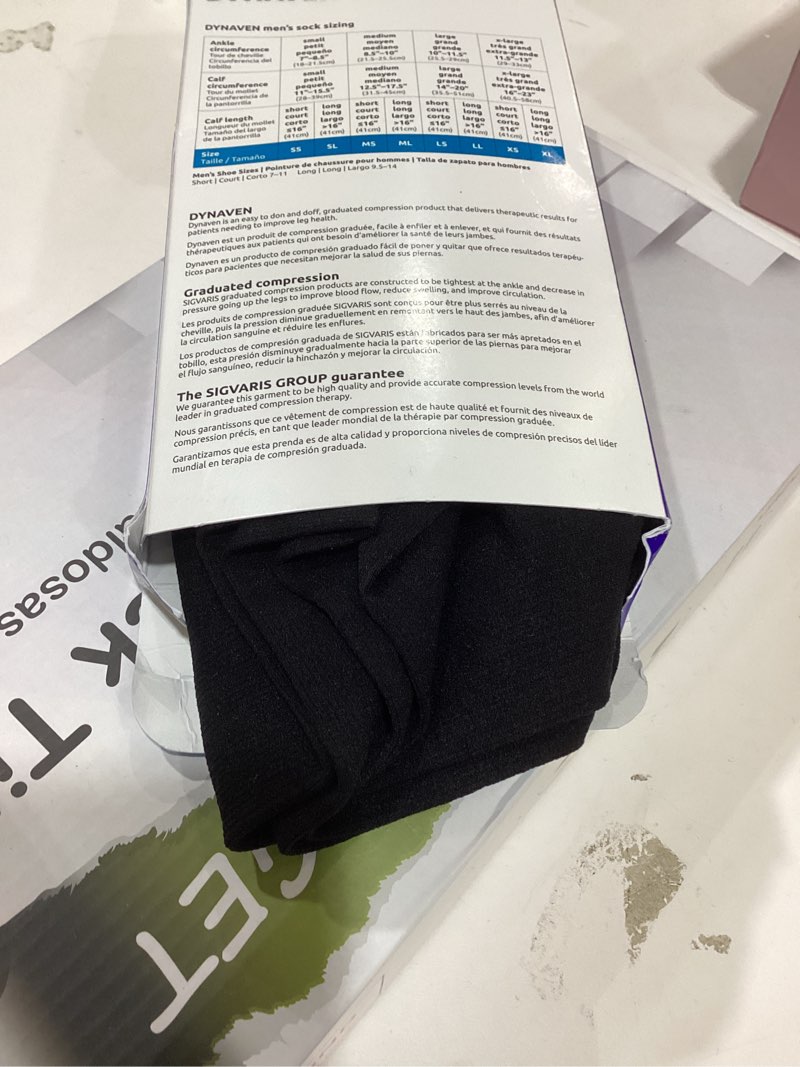 Condition photo showing Good Condition for SIGVARIS Men’s DYNAVEN Closed Toe Calf-High Socks 20-30mmHg