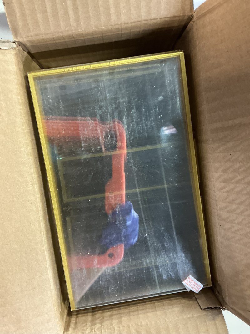 Condition photo showing Good Condition for floroom 6 pack 5x7 inch clear acrylic sign holders, double-sided gold display stand picture frames for table numbers, menus, flyers, weddings, and offices gold 5" x 7"- 6 pack