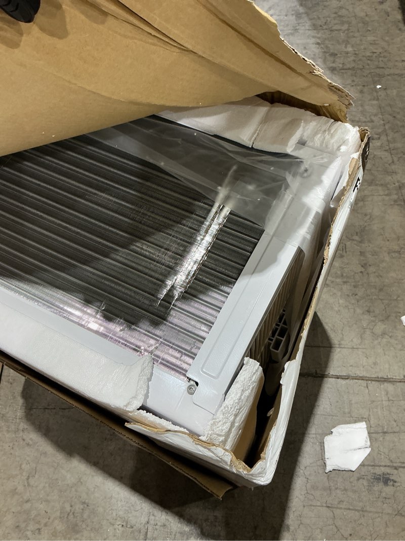 Condition photo showing As Is for frigidaire 10 000 btu window room air conditioner with wi-fi up to 450 sq ft  white