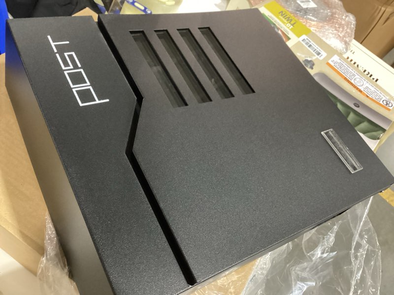 Condition photo showing Good Condition for jssmst locking mailbox wall mount- waterproof mailboxes with secure key lock and newspaper compartment, key lock drop box extra large capacity, 12.9 x 4.1 x 14.2 inch, sm-hpb938 black new