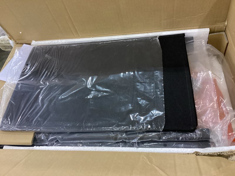 YATINEY TV Stand with Power Outlet Up to 60 Inch, Entertainment Center with 2 Fabric Drawers, TV Con