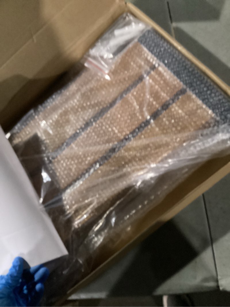 Condition photo showing New/Like New for 18" Teak Folding Shower Seat Wall Mounted,Fold Down Shower Bench for Small Shower Space, Home Care Teak Wood Stool for Inside Shower Black & Yellow