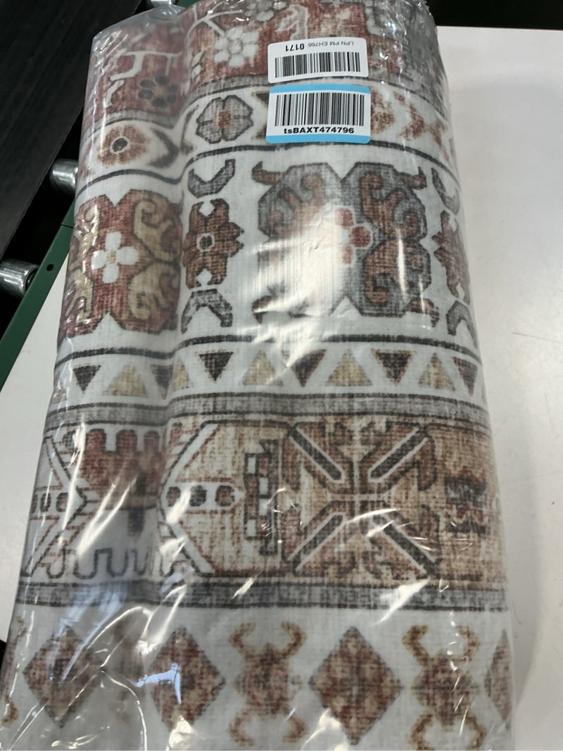 Condition photo showing Good Condition for Lahome Oriental Kitchen Runners for Hallways, 2.5x10 Washable Runner Rug Non Slip, Soft Hallway Rug Distressed Ultra-Thin Long Carpet for Bathroom Entryway ?Bedroom, Peach/Orange Terracotta 2.5'x10'