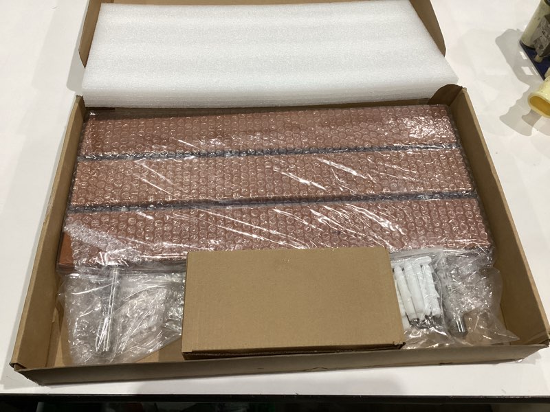 Condition photo showing New/Like New for 20 Inchs Teak Folding Shower Seat Wall Mounted, Folding Shower Seat with 400 Lb. Weight Capacity (Metal Brushed Cover)