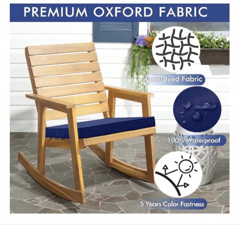 outdoor chair cushion 16 x 17 inch waterproof patio chair cushion