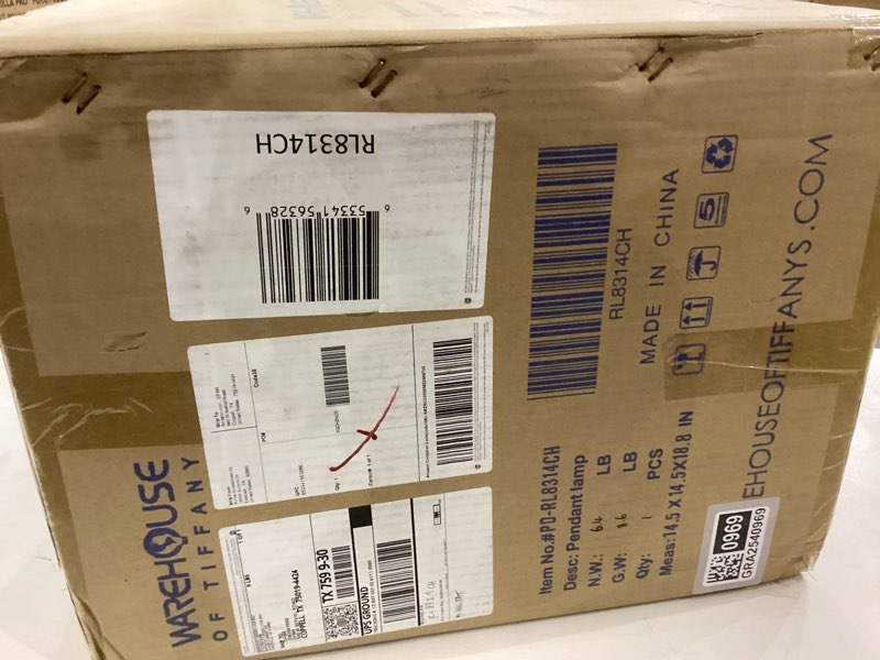 Warehouse of Tiffany RL8314CH Claudia Chrome 1-Light Bowl Pendant, Silver