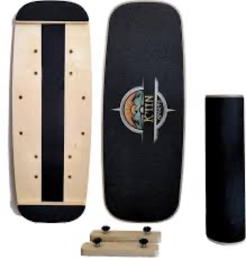 kiin balance board trainer, adjustable stoppers – indo board, balancing board for surfing, core trai
