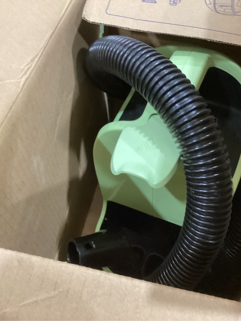Condition photo showing As Is for BISSELL Little Green Mini Cordless Portable Carpet and Upholstery Deep Cleaner, Car/Auto Detailer, with HydroRinse Self-Cleaning Tool and 4" Tough Stain Tool, 4015 Tea