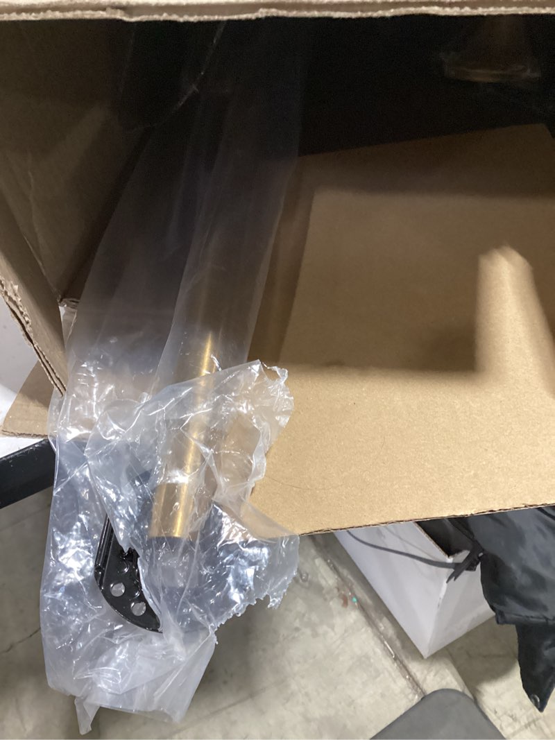 Condition photo showing As Is for Moen Brushed Gold 72-Inch Adjustable Permanent Mount Curved Shower Curtain Rod, CSR2164BG Brushed Gold Shower Rod