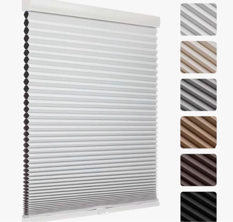 MYshade Cordless Blackout Cellular Shades, 1.5" Honeycomb Window Blinds for Bedroom & Nursery, Therm