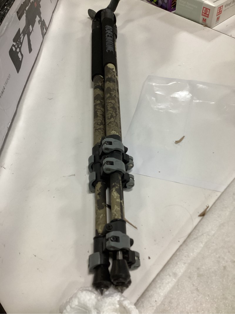 Condition photo showing Good Condition for BOG DeathGrip Carbon Fiber Tripod with Durable Frame, Lightweight, Stable Design, Bubble Level, Adjustable Legs, Shooting Rest, and Hands-Free Operation for Hunting, Shooting, and Outdoors