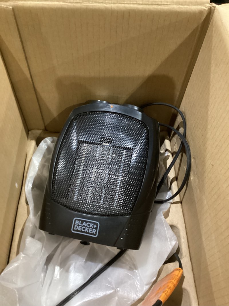 Condition photo showing As Is for black & decker bhdc201 1,500-watt personal ceramic heater
