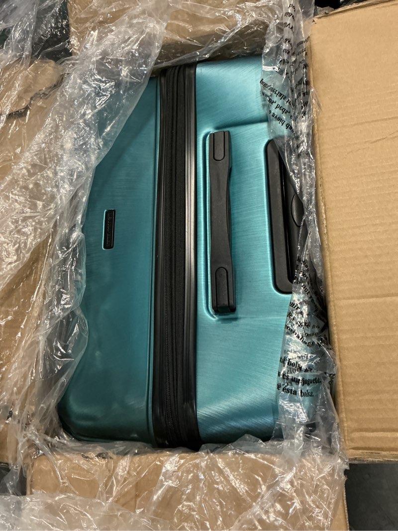 Condition photo showing Good Condition for u.s. traveler boren expandable hardside rugged travel luggage with 8 spinner wheels, teal, checked-large 30-inch checked-large 30-inch, no usb port teal
