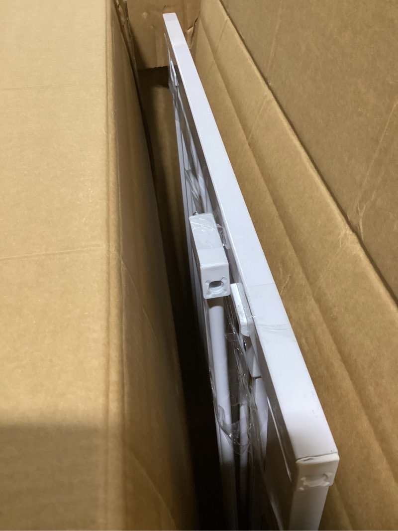 Condition photo showing Good Condition for comomy 42" extra tall baby gate for stairs doorways, fits openings 29.5" to 40.6" wide, auto close sturdy safety dog gate for house, pressure mounted easy walk through pet gate with door, white white 42"tall 40.6"wide