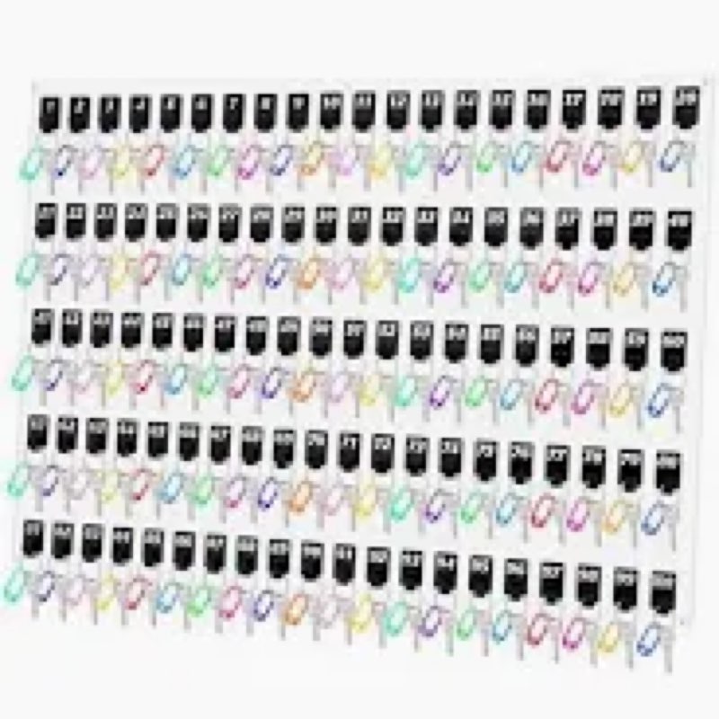 beeveer acrylic key board with 100 no. hooks wall mount key rack holder hanger storage collection fo
