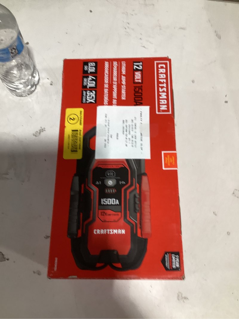 Condition photo showing Good Condition for CRAFTSMAN 1500 -Amp 12 -Volt Portable Car Battery Jump Starter with Digital Display Item #5144493 | Model #CMXCESM264