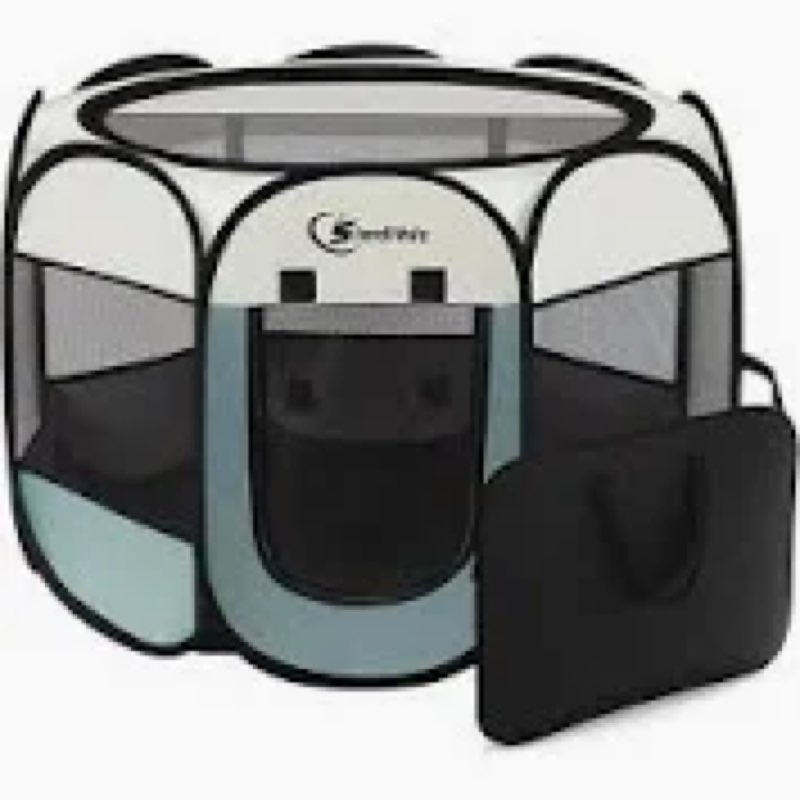 Siedihit pop-up pet playpen, grey