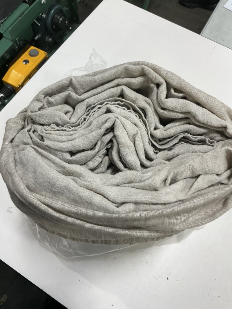 Condition photo showing As Is for european linen chambray deluxe bedding bundle, queen, natural