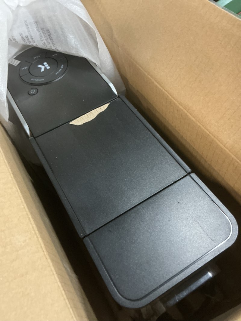 Condition photo showing As Is for keurig k-slim single serve k-cup pod coffee maker, multistream technology, 3 brew sizes, slim and sleek design, 46oz removable reservoir, black