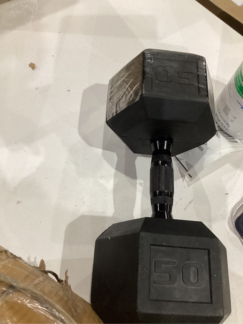 Condition photo showing Good Condition for cap barbell coated hex dumbbell weight - single | 10-120 lbs | multiple options