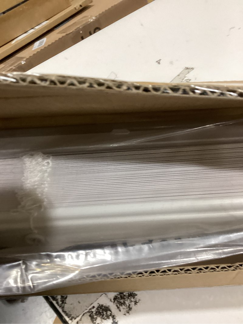 Condition photo showing New/Like New for Cordless Light Filtering Mini Blind - 27 Inch Width, 64 Inch Length, 1" Slat Size - Pearl White - Cordless GII Morningstar Horizontal Windows Blinds for Interior by Achim Home Decor 27"W x 64"H Pearl White