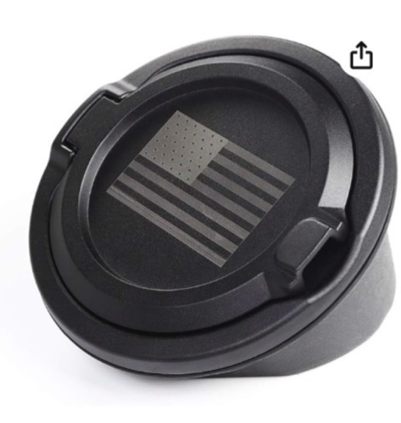 savadicar gas cap cover, fuel tank door for 2018-2025 jeep wrangler jl jlu 4xe 2/4 door, abs + aluminum alloy construction, usa flag, exterior accessories, black