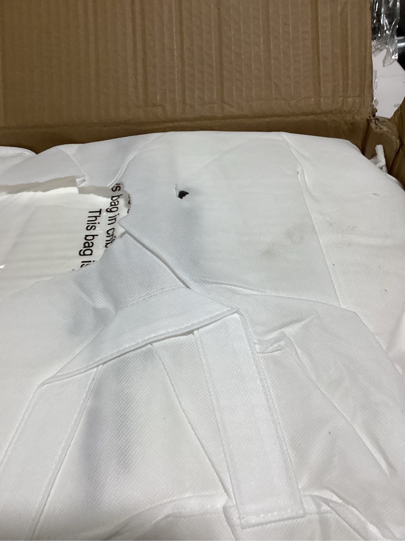 Condition photo showing New/Like New for Down Fibers Comforter King Size,Luxurious All Seasons Hotel Collection Duvet Insert,54 Oz High Bulkiness Medium Warmth,Fluffy & Breathable for Bedroom, Guestroom, Hotel (White,106x90) White King
