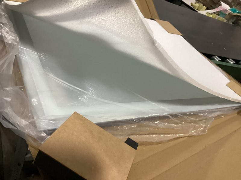 Condition photo showing As Is for 20"x28" led bathroom mirror with lights, dimmable, anti-fog, lighted bathroom vanity mirror for wall, backlit + front lit, memory function, shatter-proof, tempered glass 28"l x 20"w