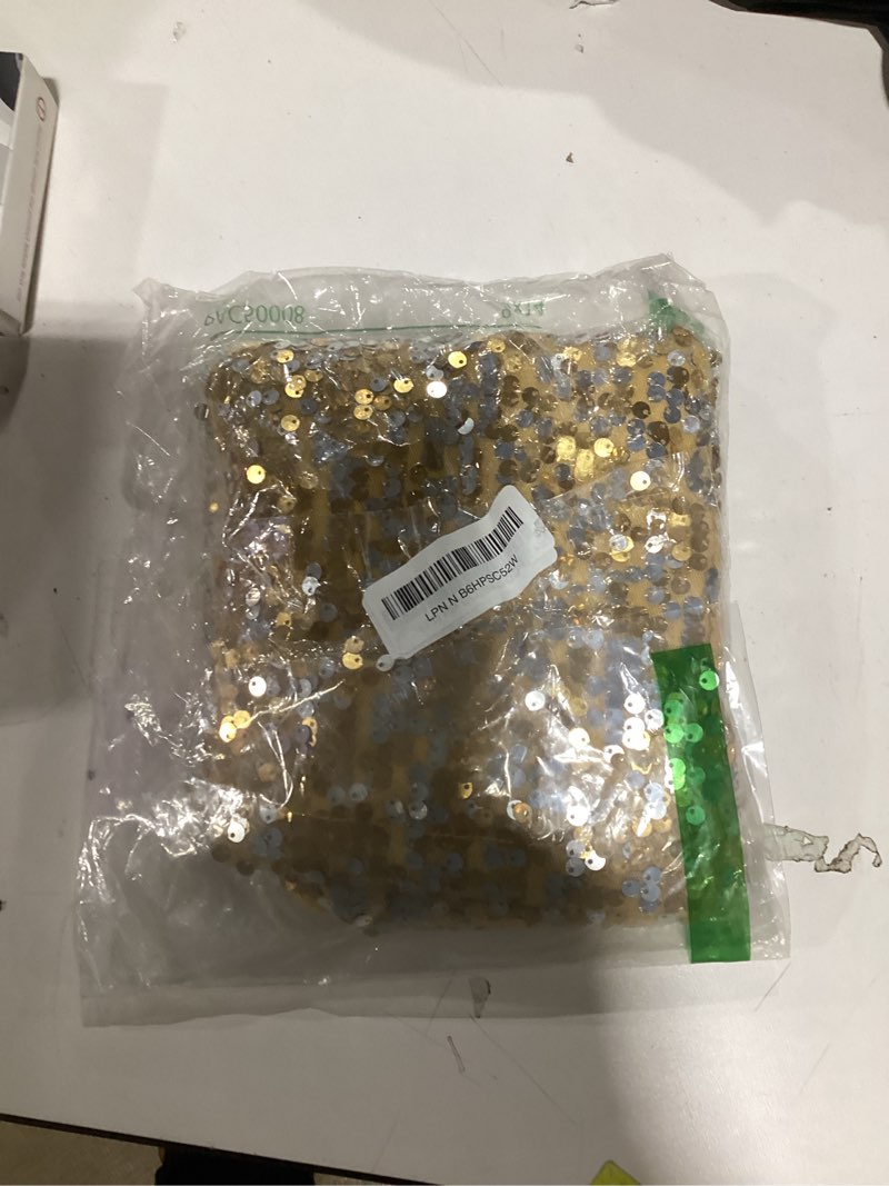 Condition photo showing New/Like New for Womens Sequins Shorts A Line High Waist Elastic Sparkly Night-Out Shorts Clubwear Party Short Gold XX-Large