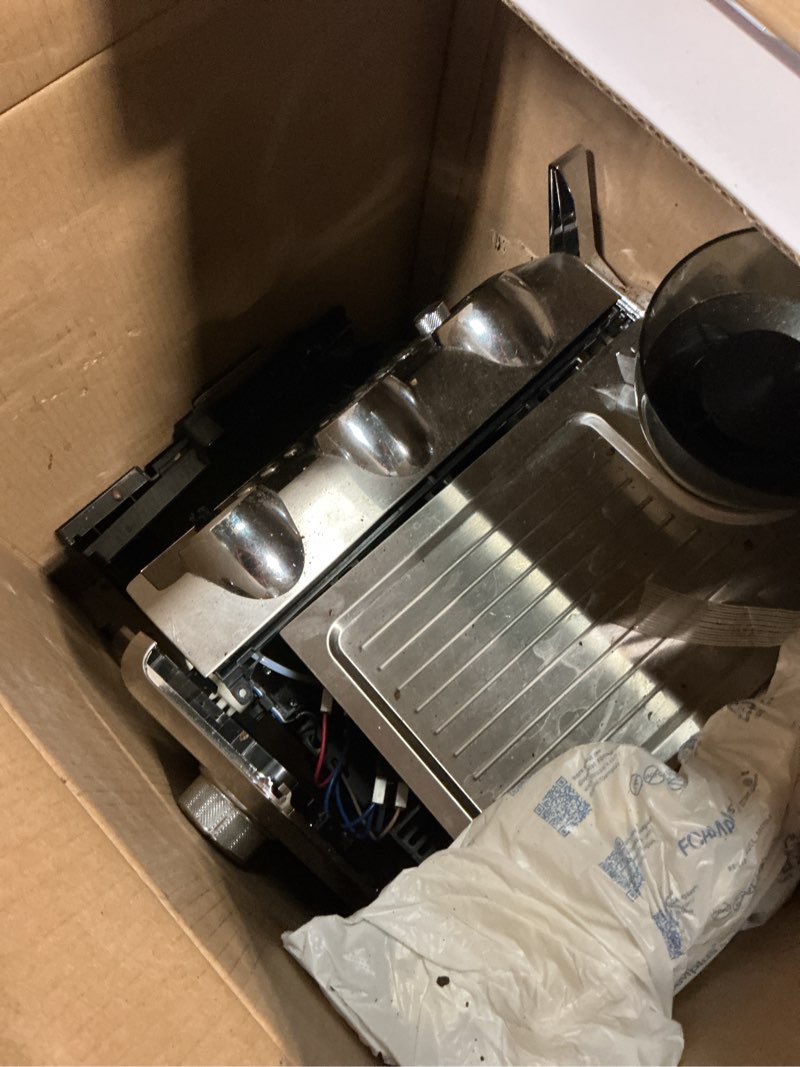 Condition photo showing As Is for De'Longhi La Specialista Maestro Espresso Machine with Grinder, Auto & Manual Milk Frother – Bean-to-Cup Cold Brew Coffee with Cold Extraction Technology, Variable Temp & Tamping Tool, 8 Drink Presets