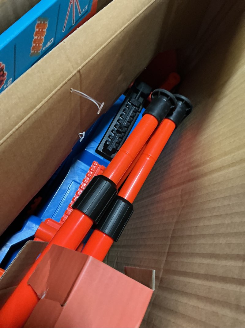 Condition photo showing Good Condition for x-shot insanity motorized rage fire by zuru 72 darts, air pocket technology darts, dart storage, blasting power, auto feeding belt, tripod & scope, outdoor toy for boys, girls, teens, adults