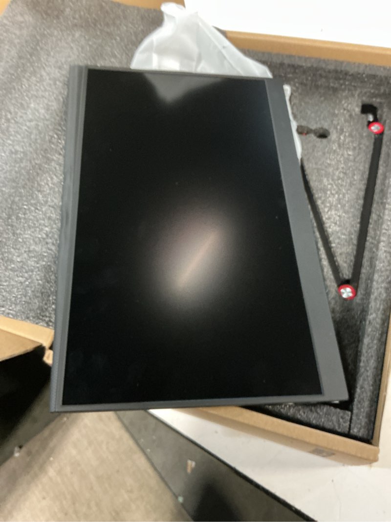 Condition photo showing As Is for dopesplay portable monitor, 15.6" fhd 1080p ips travel monitor for laptop, foldable stand & carry case included, usb-c screen extender for laptop mac pc phone xbox ps4/5 switch 15.6inch magnetic mount&bag