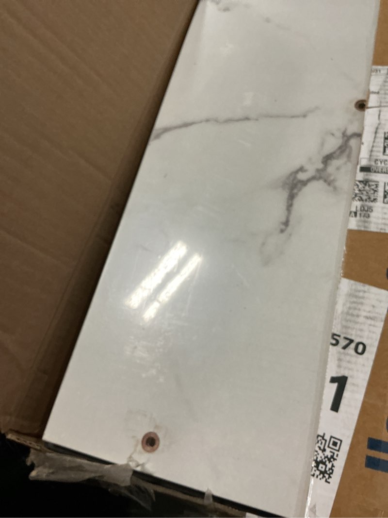 Condition photo showing As Is for Pamray 23 Inch Computer Desk for Small Spaces, Home Office Work Desk with Headphone Hook, Small Office Desk Study Writing Table Marble 23 inch